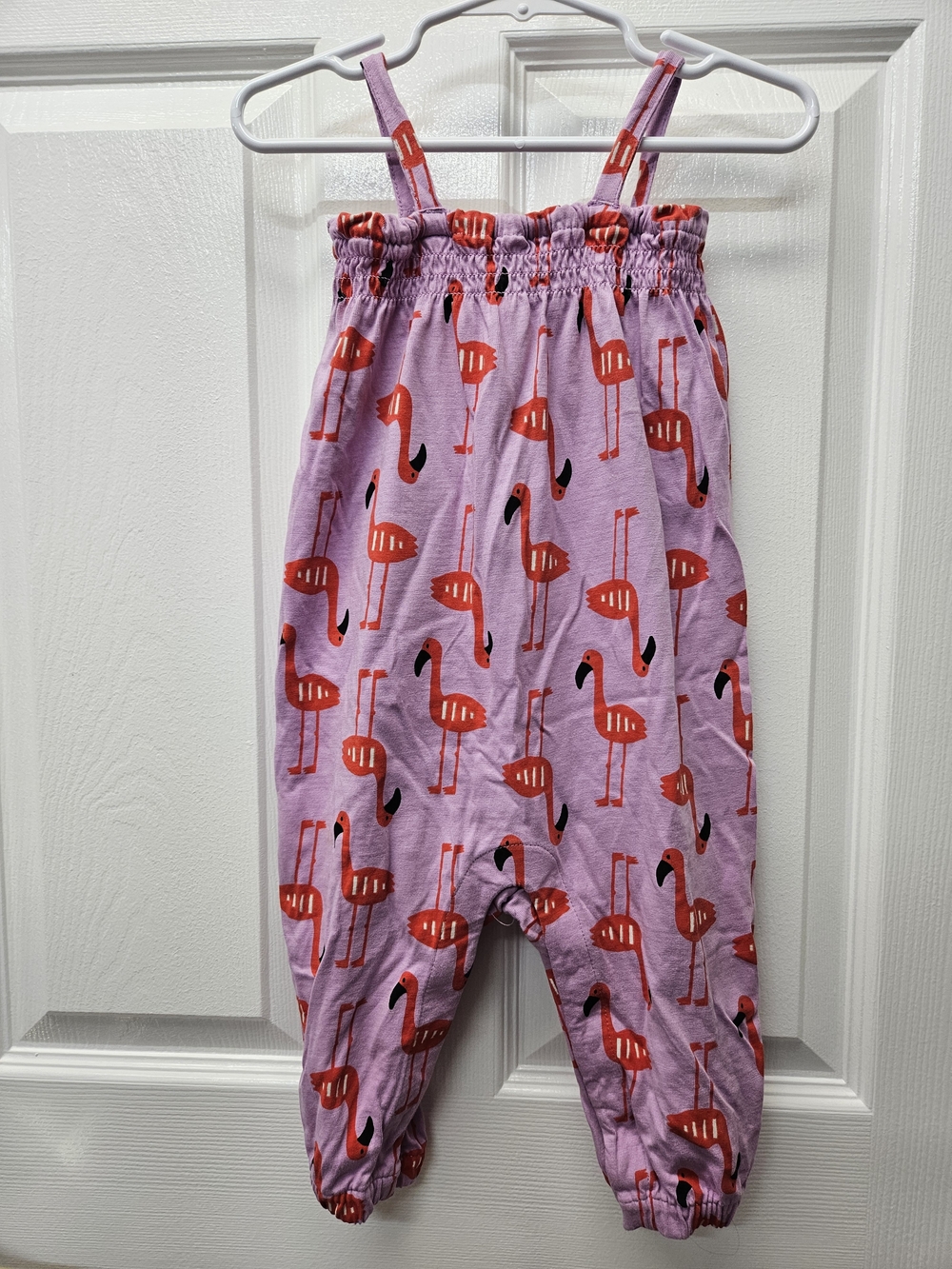Hanna Andersson Flamingo Print Romper 12-18mo EUC